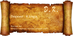 Depner Kinga névjegykártya